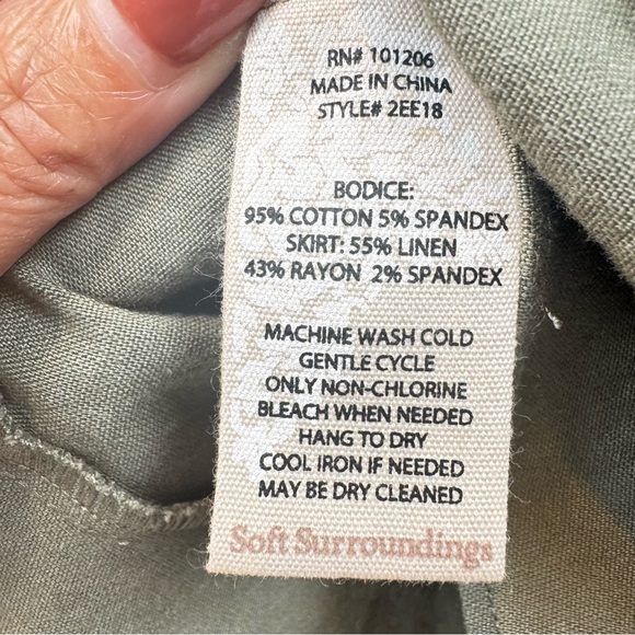 Soft Surrounding Green Women's Midi Dress Sz. L - Picture 8 of 8